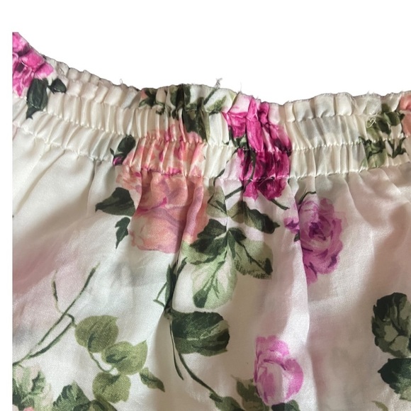 LoveShackFancy Floral Ruffle Skirt - Pink and Green - Picture 3 of 8